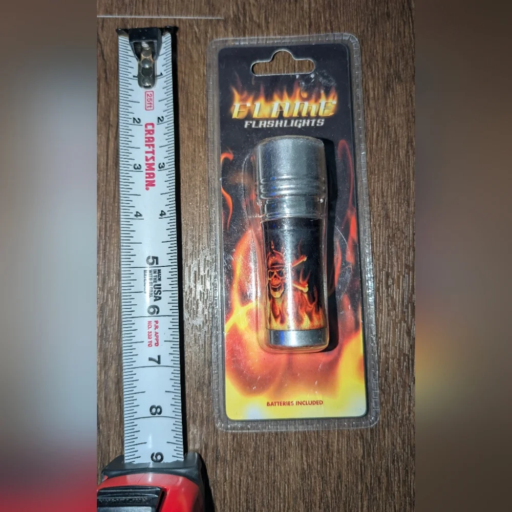 Flame Flashlights Led Skeleton & Flames Brand New Sealed Iron Bridge Tools